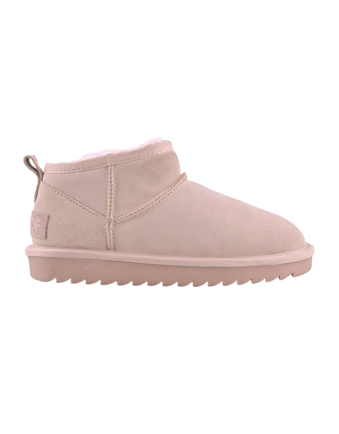 Short Sheepskin Boot in Suede - Malva