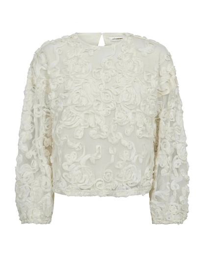 TessyCC Flower Blouse - Off White
