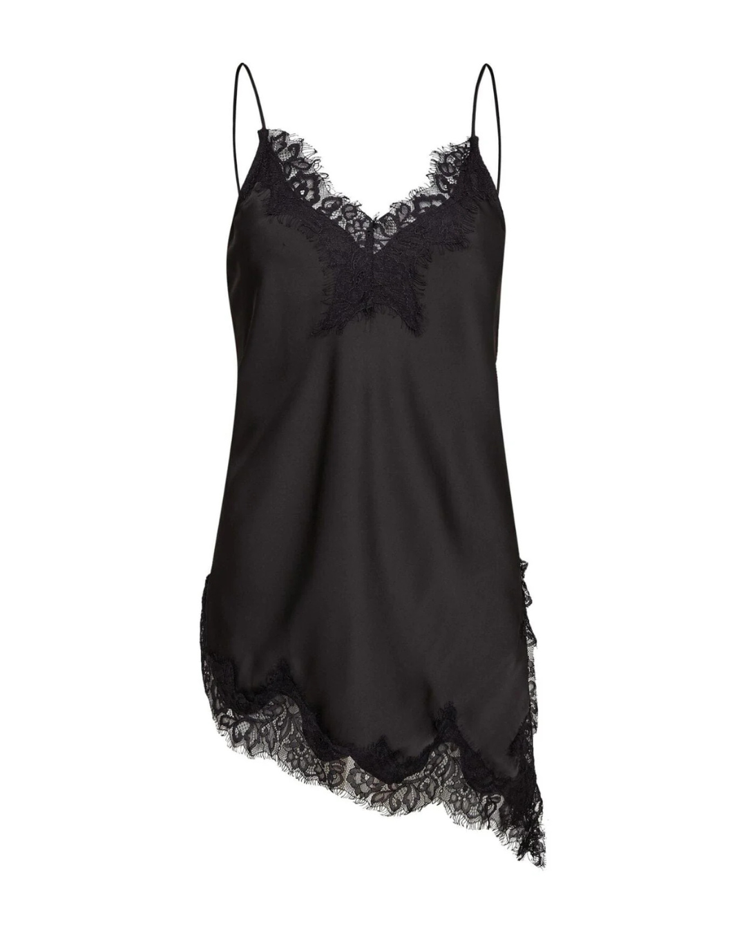 Naomi Asym Lingerie Top - Black