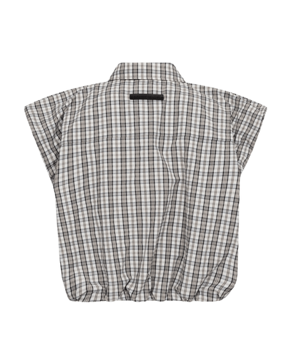 Dinnie NS Mini Check Shirt - Off White / Beige