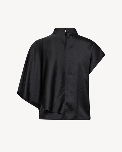 IdunCC Cape SS Blouse - Black