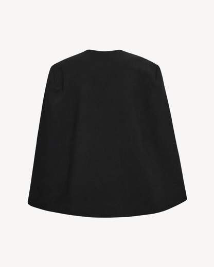 VolaCC Cape Button Blazer - Black