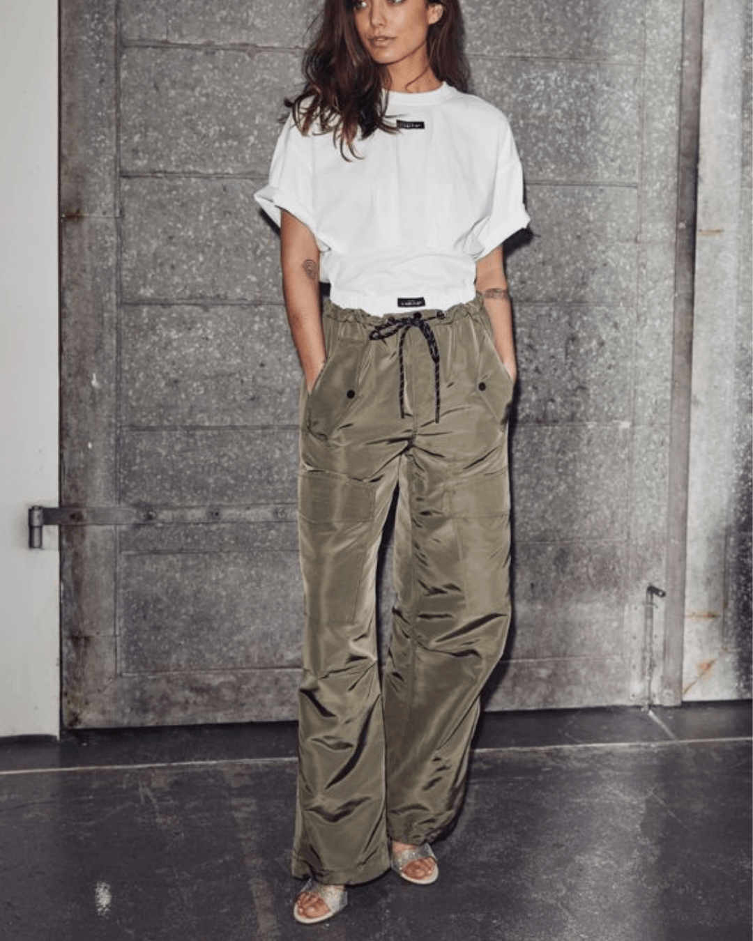 Thalia Pull On Trouser - Army