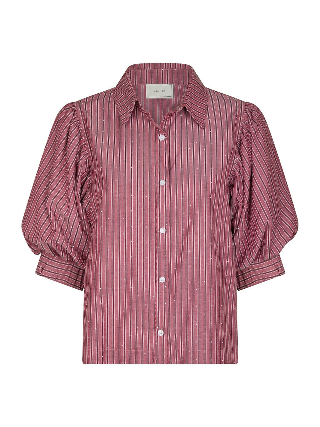 Etta Soft stripe stone shirt - Dark Rose
