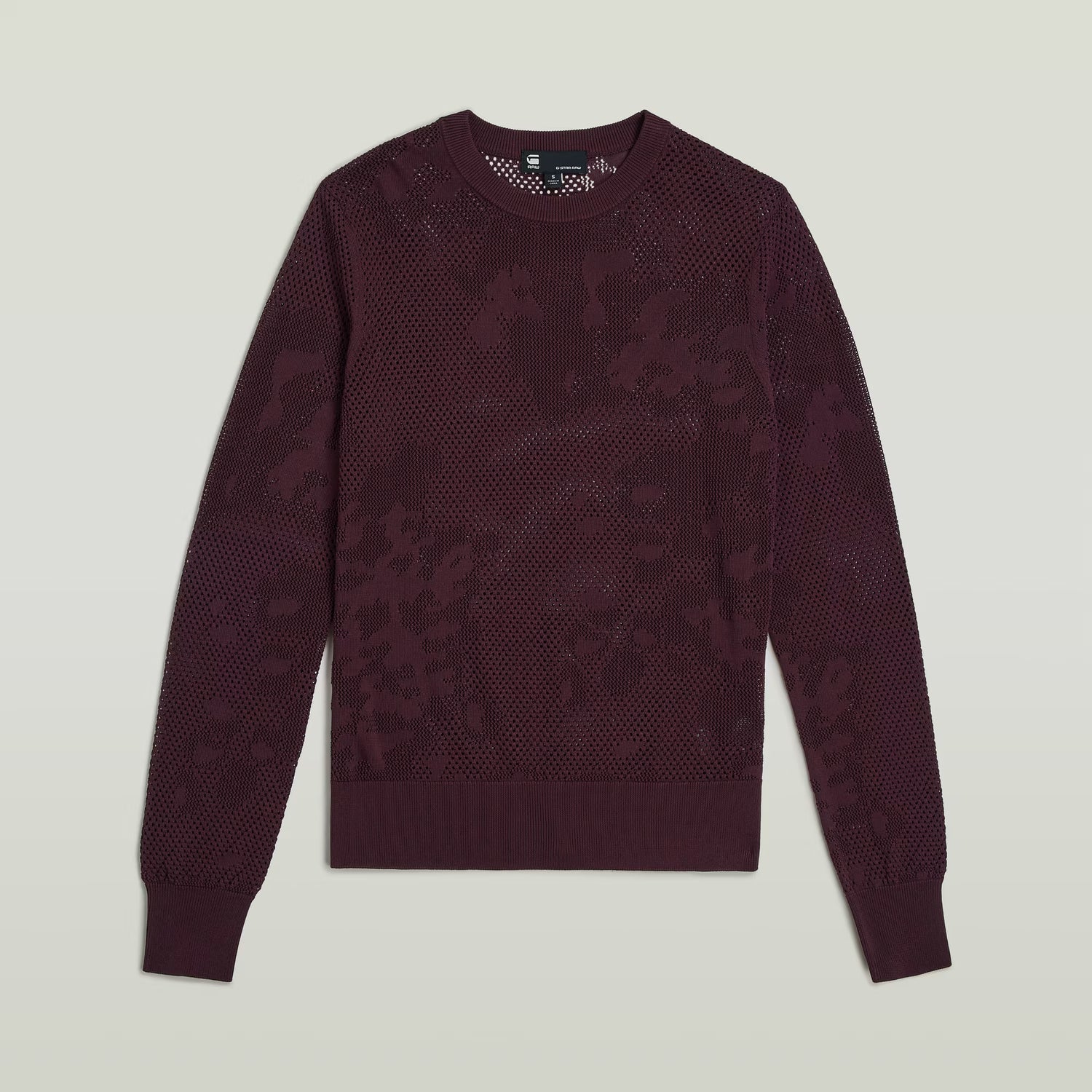 Pointelle knit wmn - Maroon
