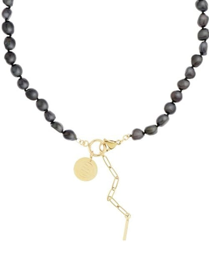 Ketting met donkere zoetwaterparels