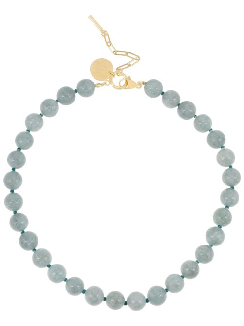 Gemstone Ketting - Zeegroen