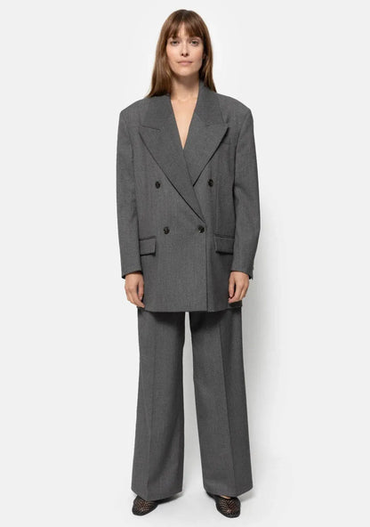 Natan Double Breasted Blazer - Dark Grey