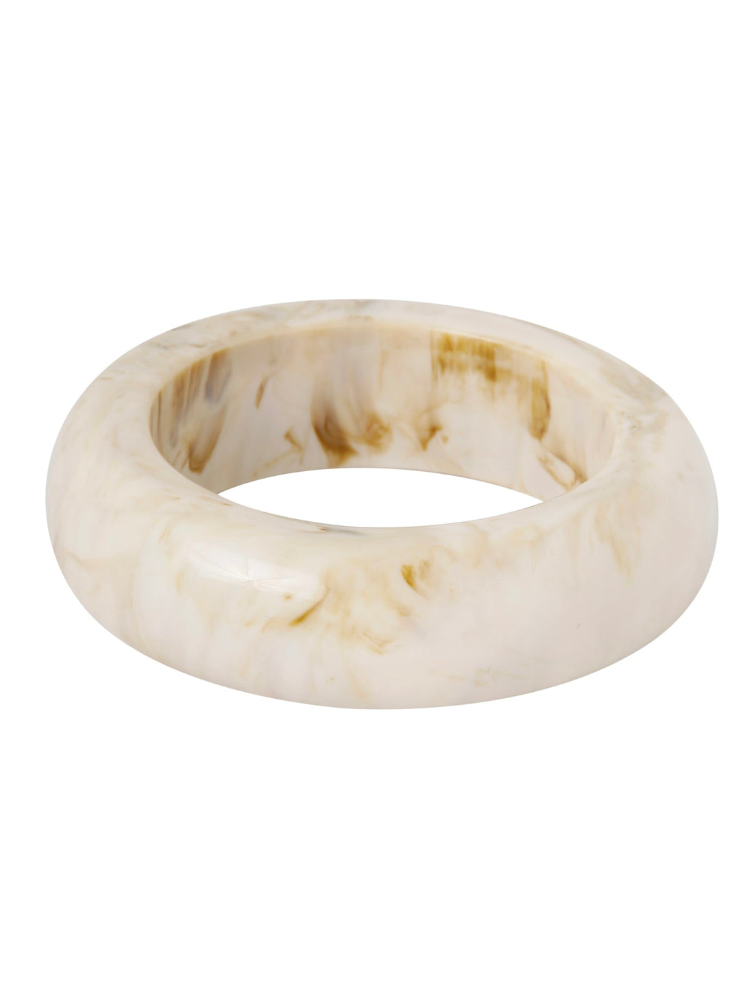 Bangle gelakte hars - off-white mêlée