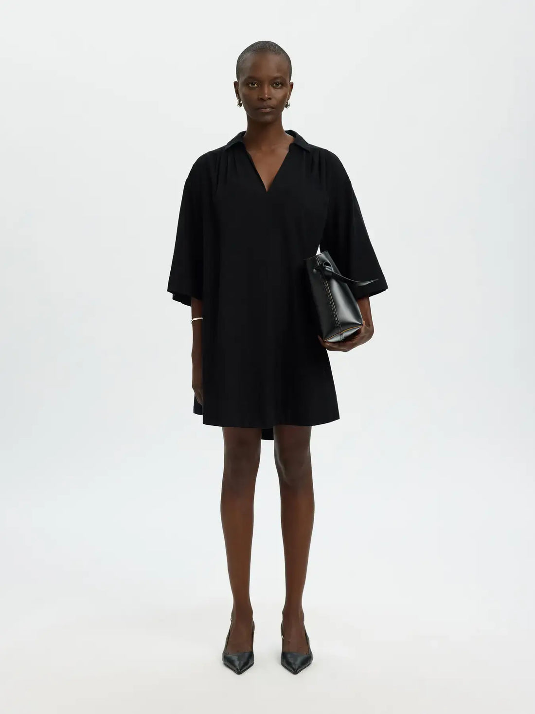 SLFluisa-Talia Linen Blend Dress - Black