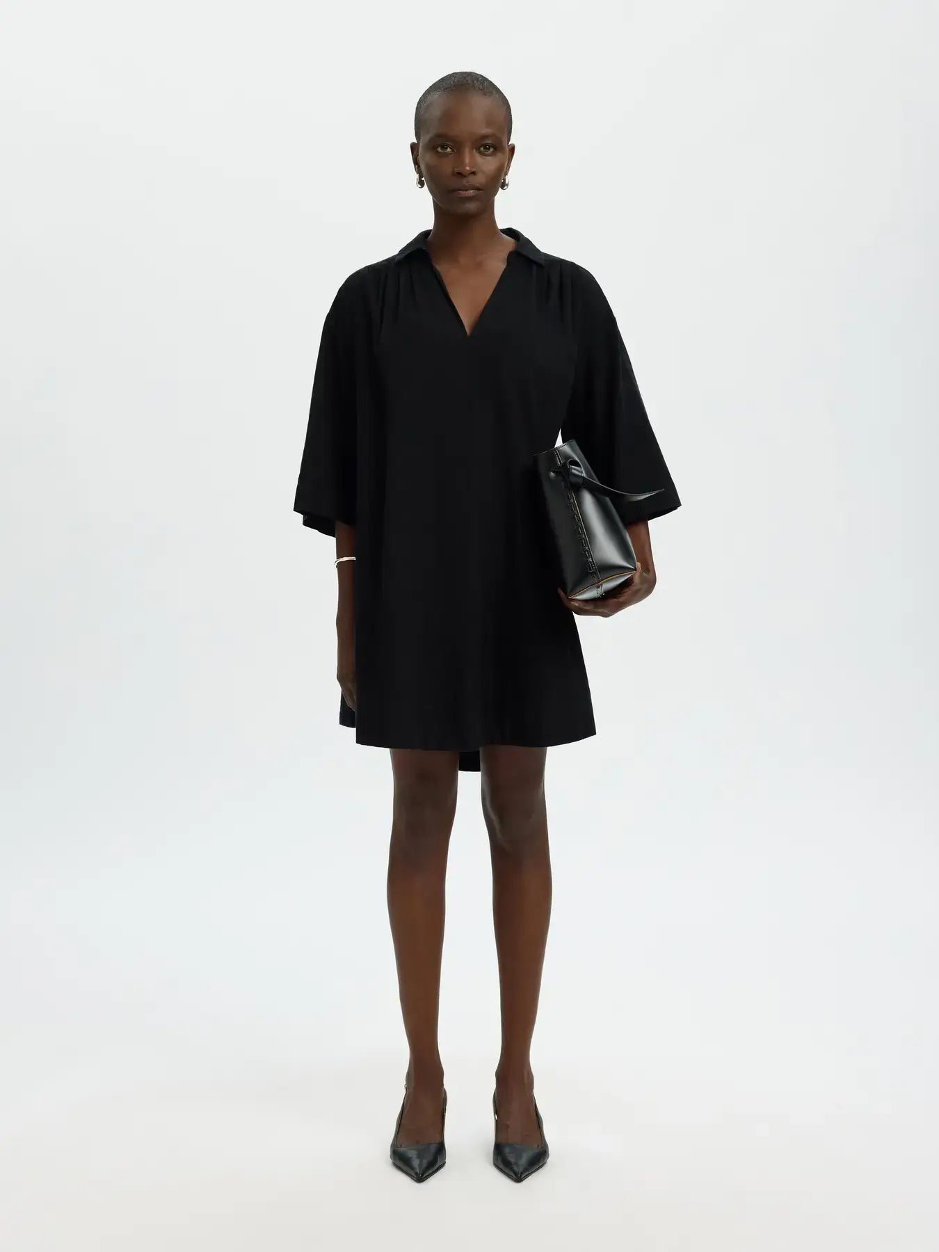 SLFluisa-Talia Linen Blend Dress - Black