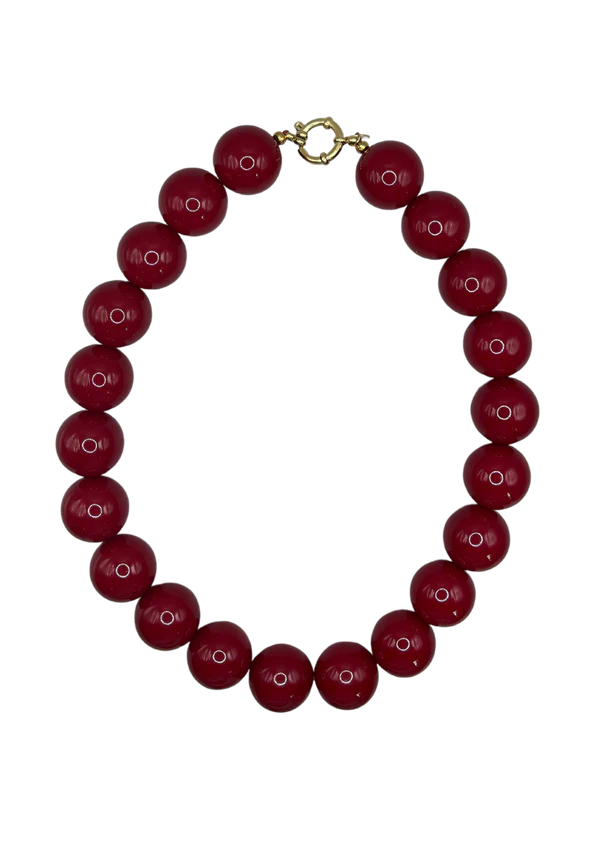 Wilma Necklace - Burgundy
