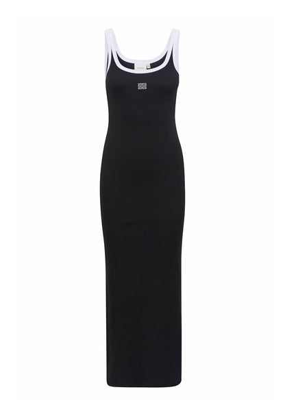 GZdrew Contrast Logo Dress - Black