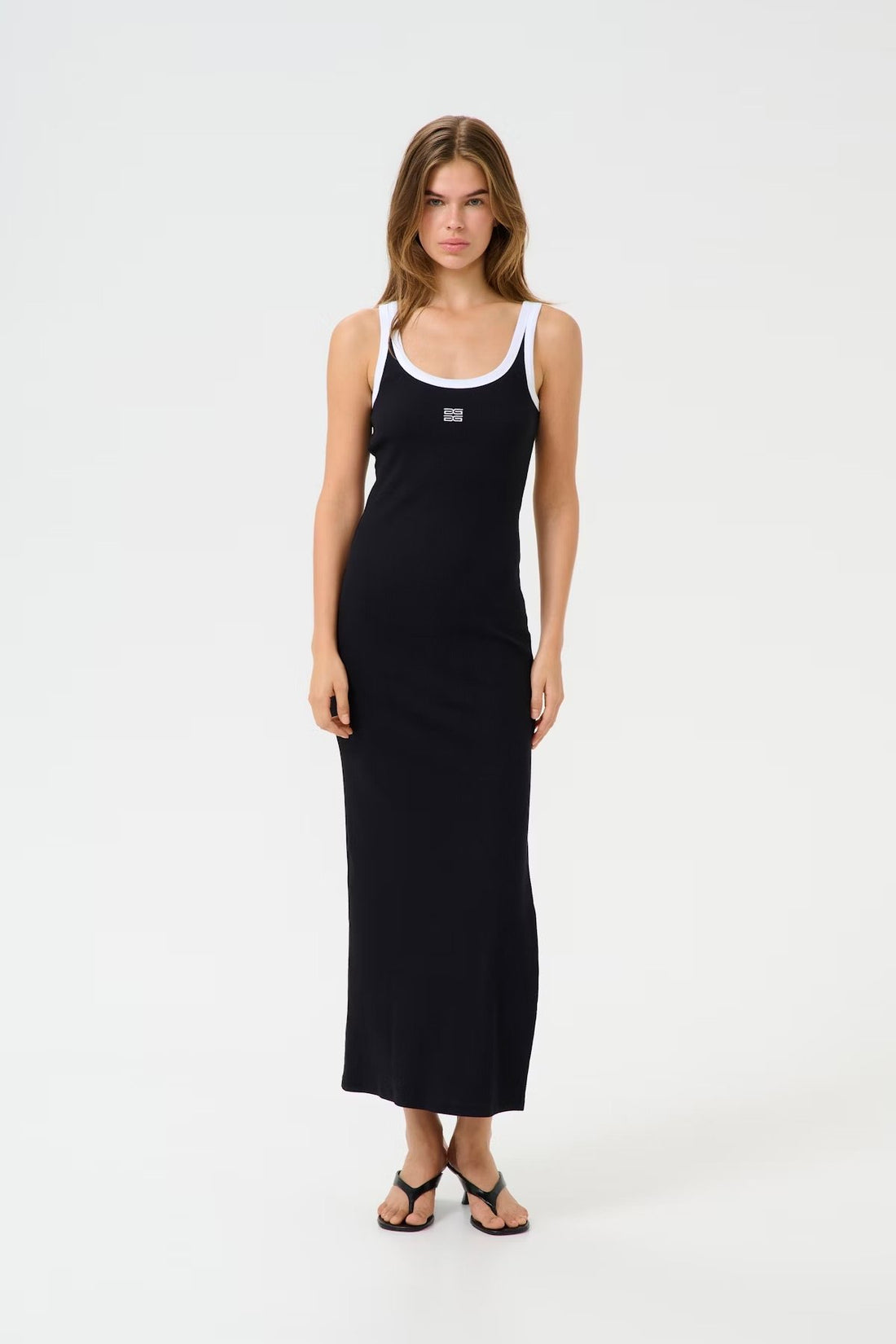 GZdrew Contrast Logo Dress - Black