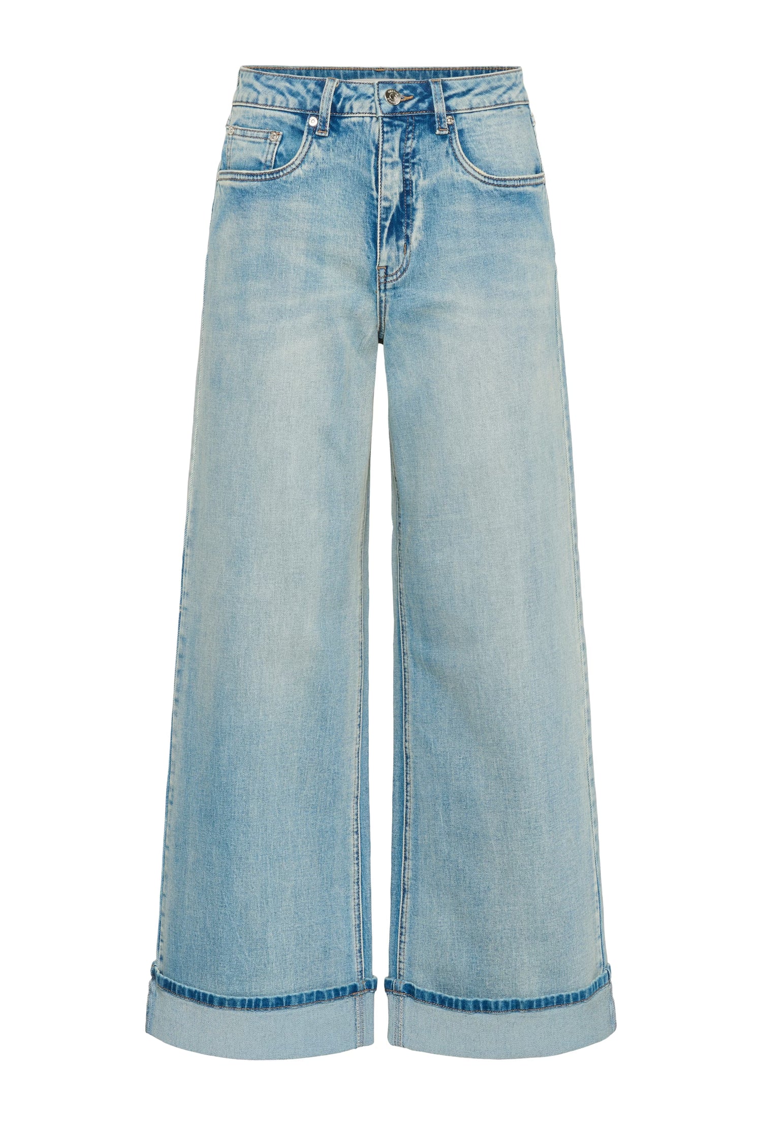 GZsara HW Wide Jeans - Washed Blue
