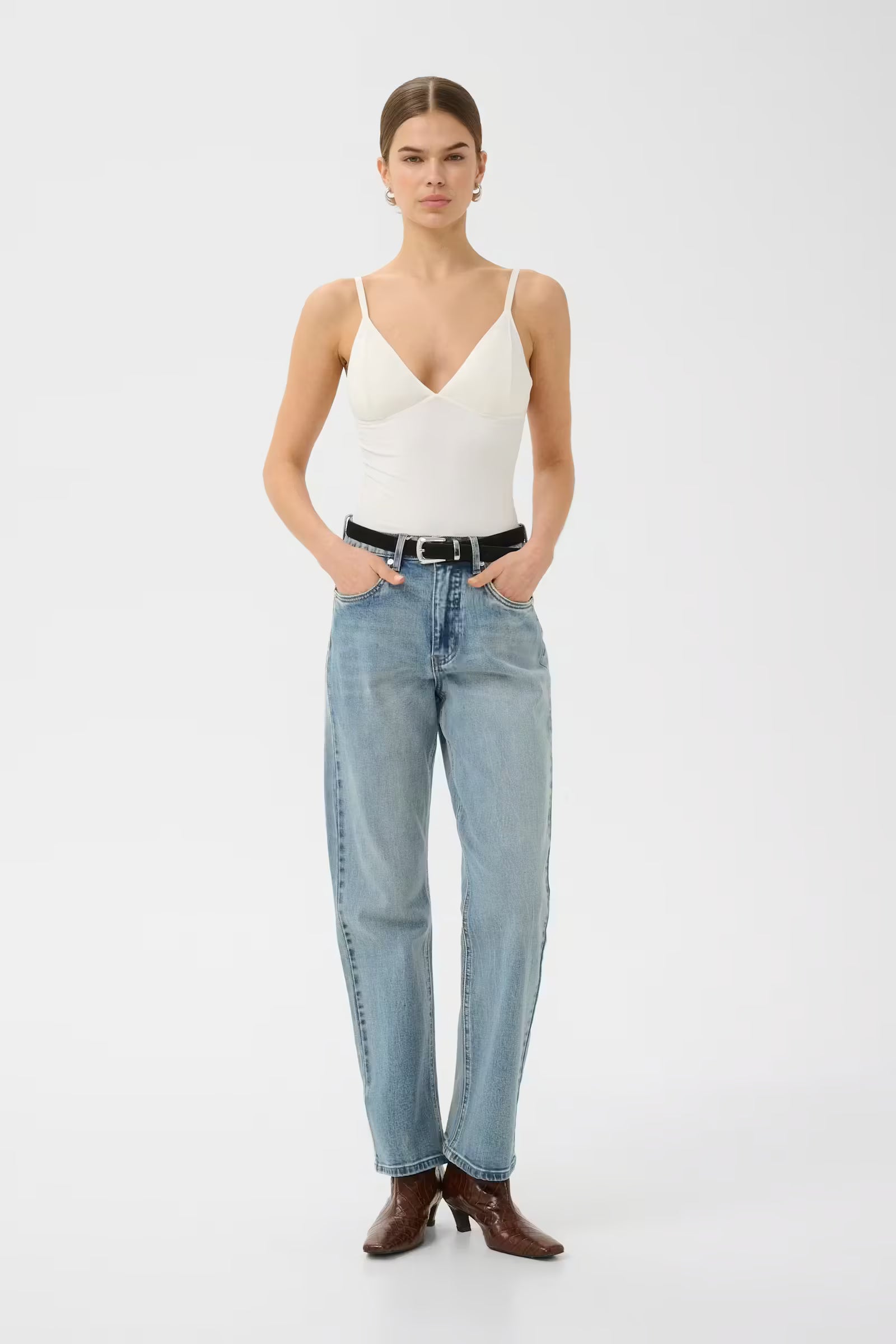 GZjade HW Straight Jeans - Washed Blue