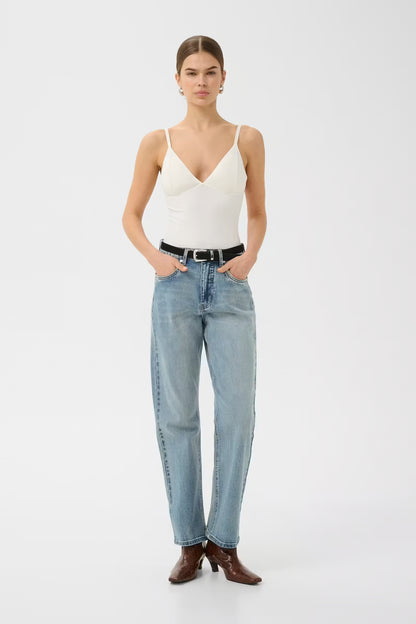 GZjade HW Straight Jeans - Washed Blue
