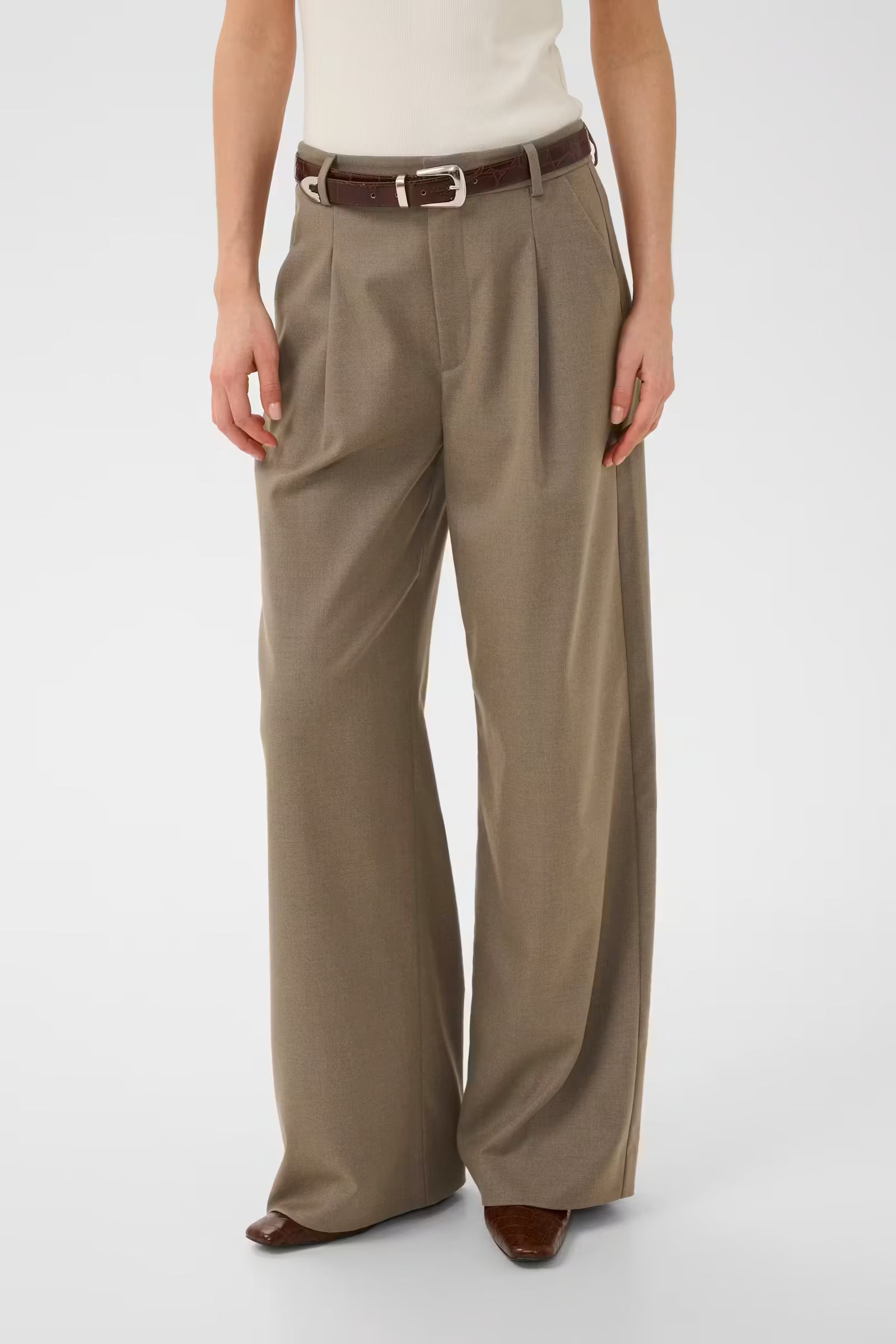 GZPaula MW Wide Pants - Dark Timberwolf