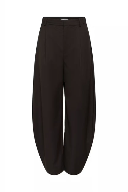 GZcallia MW Barrel Pants - Ganache Brown