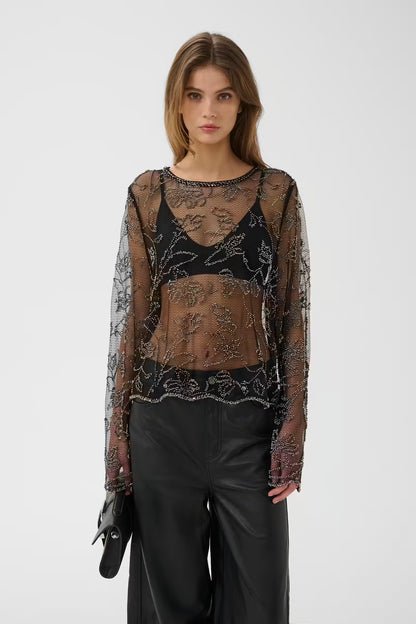 GZestrid Bluse - Dark Silver