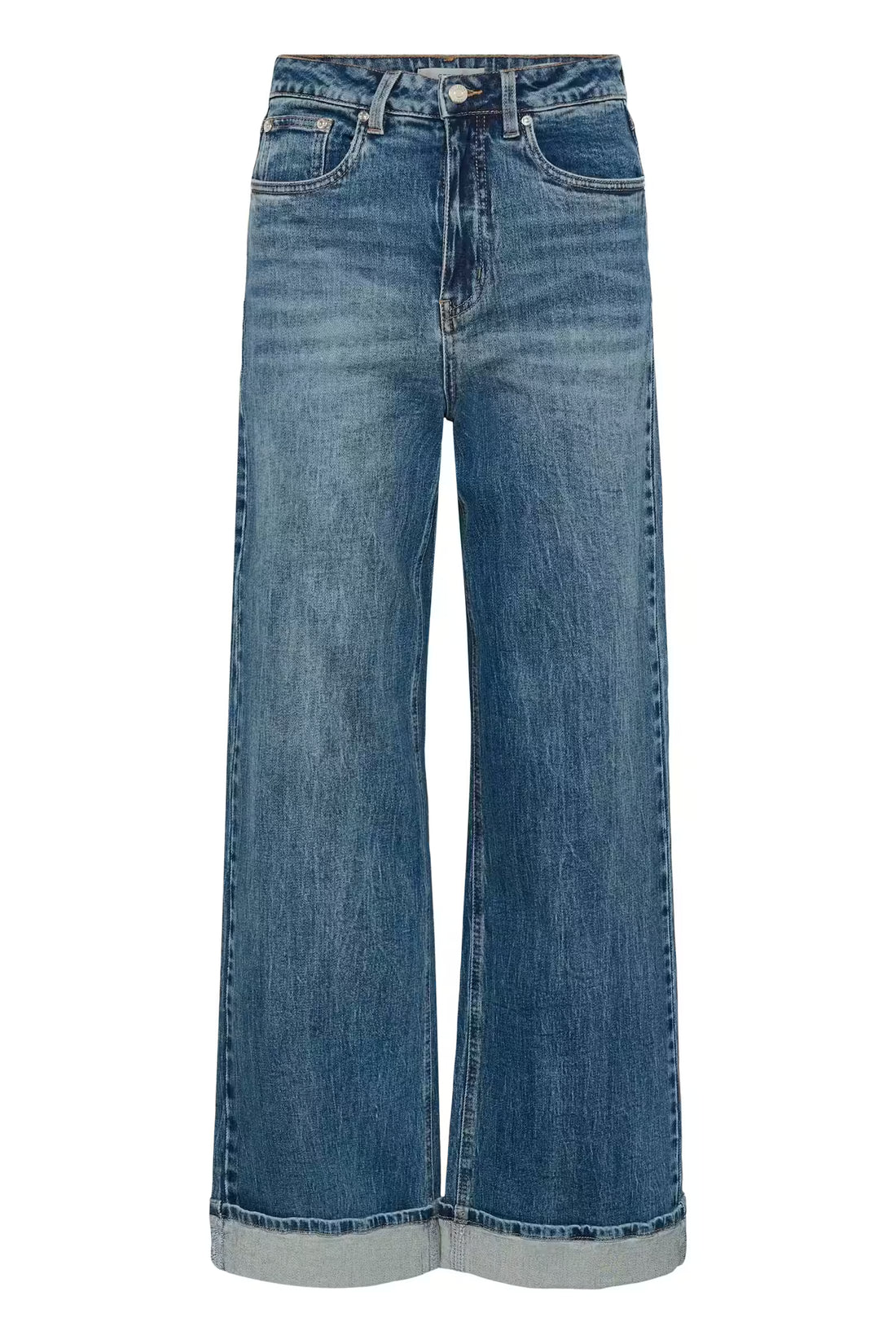 GZsara HW Wide Jeans – Washed Mid