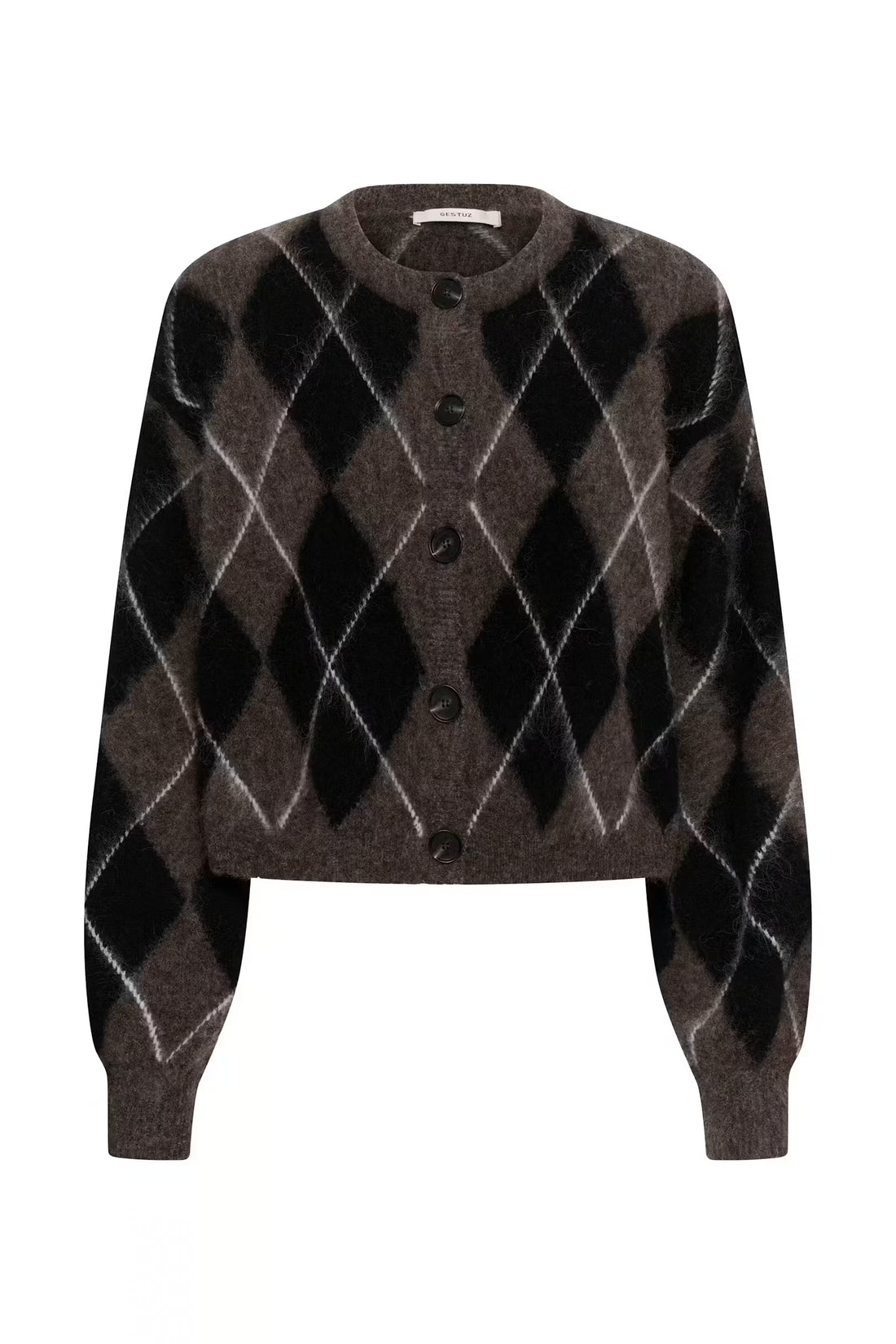 GZsida Multi Cardigan – Schwarz/Kastanienbraun