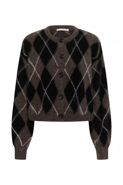 GZsida Multi Cardigan -  Black/Chestnut