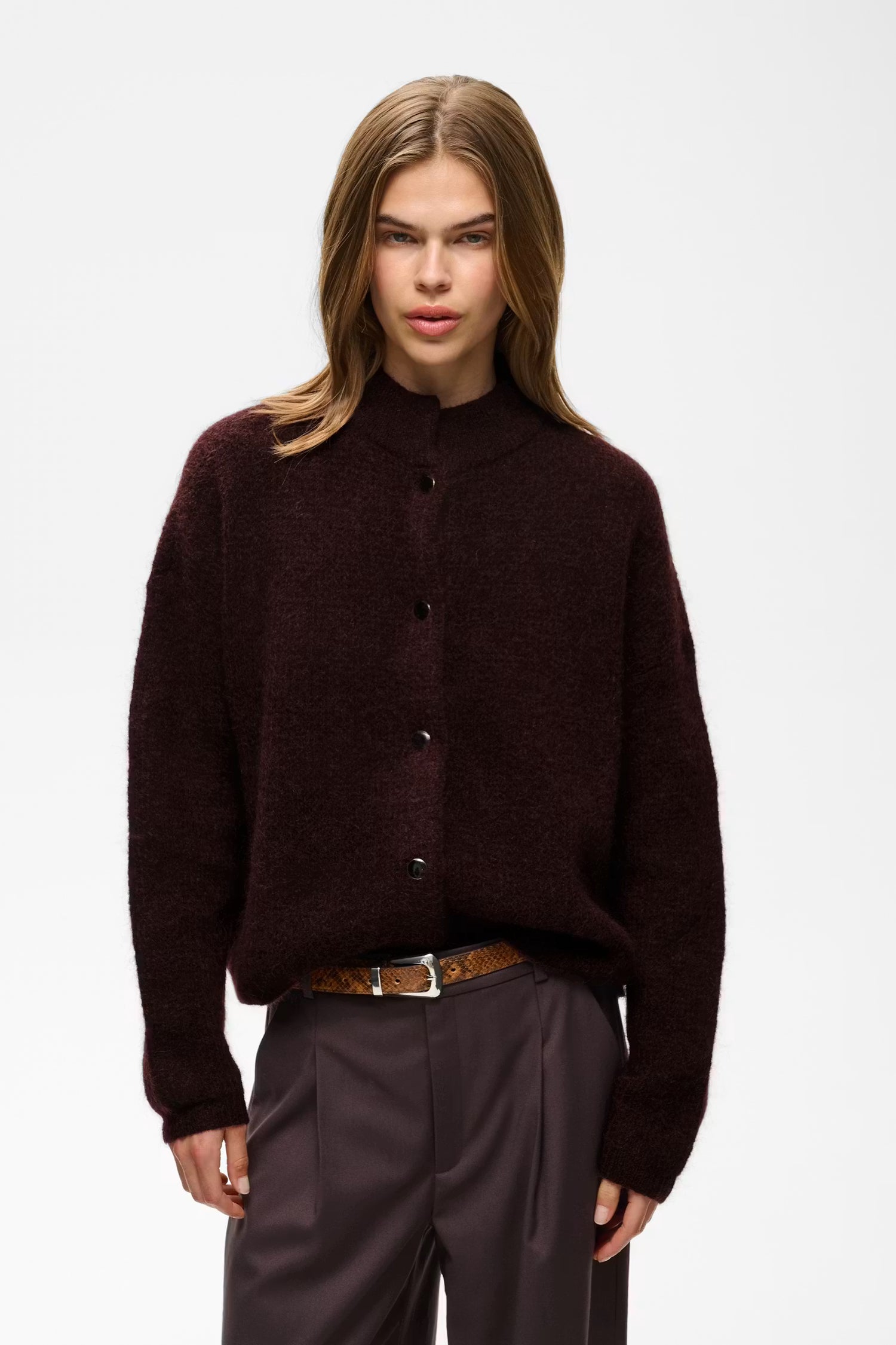 GZdebbie Cardigan – Pflaume Melange