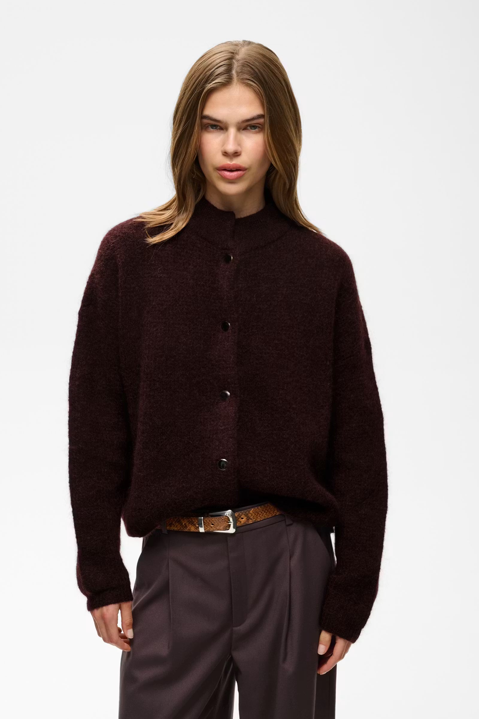 GZdebbie Cardigan – Pflaume Melange