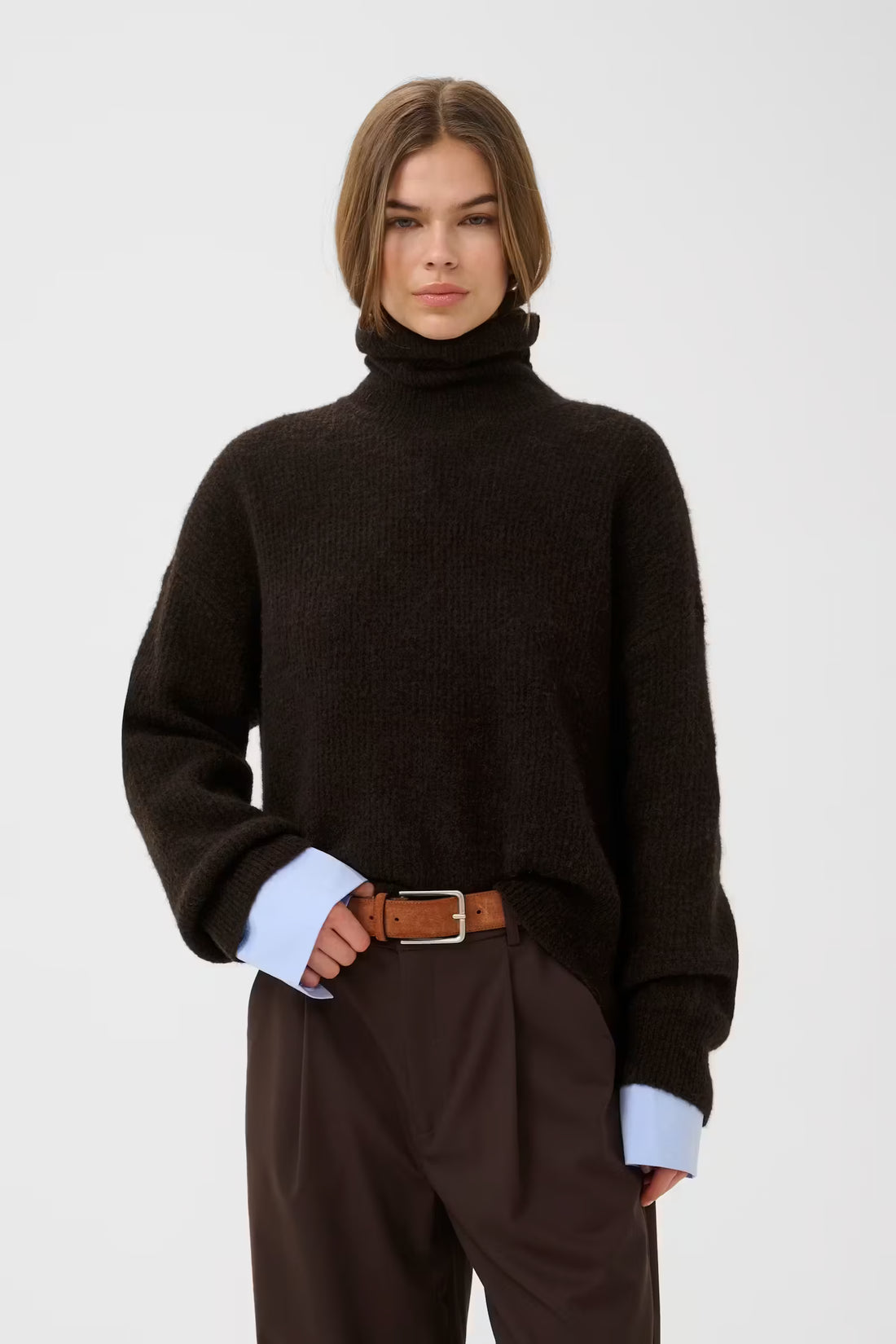 AlphaGZ Rollkragenpullover – Ganache Melange
