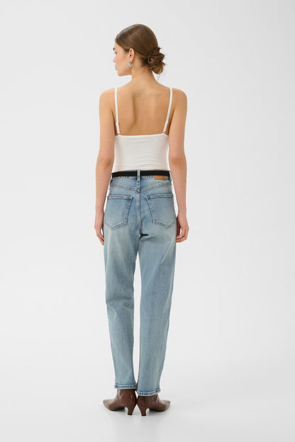 GZjade HW Straight Jeans - Washed Blue