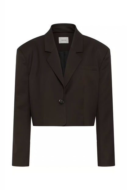 GZpaula Short Blazer - Ganache
