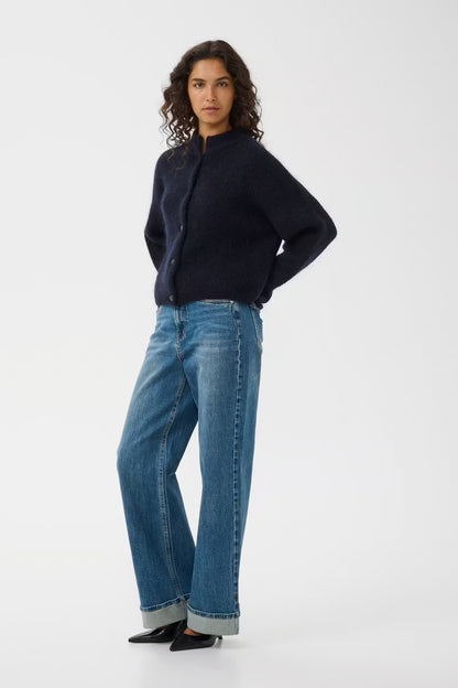 GZsara HW Wide Jeans - Washed Mid Blue