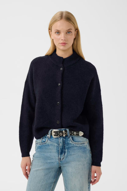 AlphaGZ Kurze Strickjacke – Navy Melange