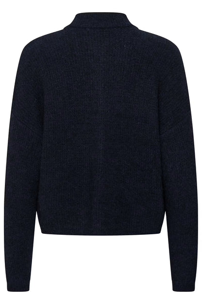 AlphaGZ Kurze Strickjacke – Navy Melange