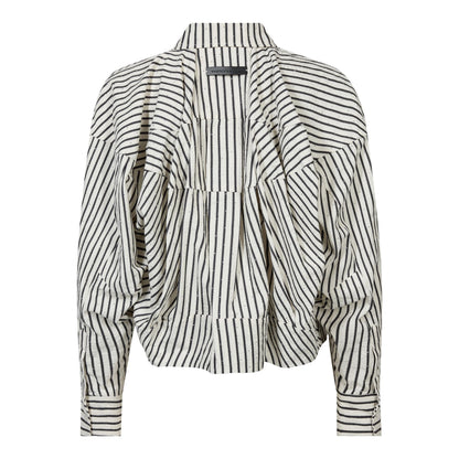 Sophie Mono Stripe Stone Shirt - Off-White / Black Stripe