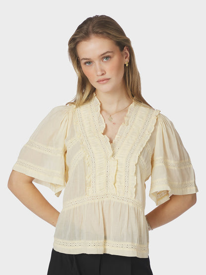 Evienne S Voile Top - Butter Yellow
