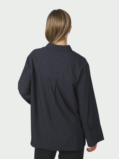 Dita Check Shirt - Dark Blue
