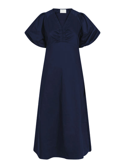 Illana Poplin Dress - Navy