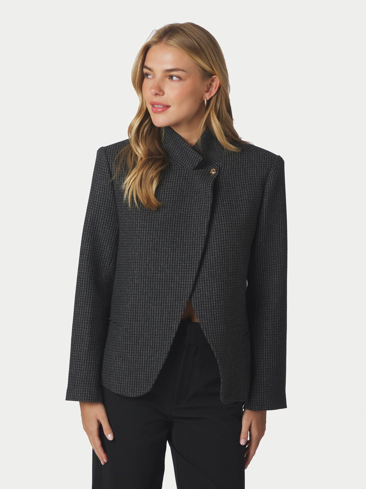 Paria Check Blazer - Dark Grey