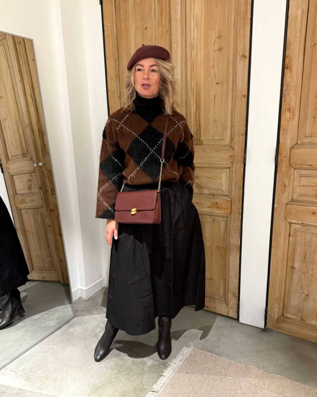 Ivy Check Knit - Black