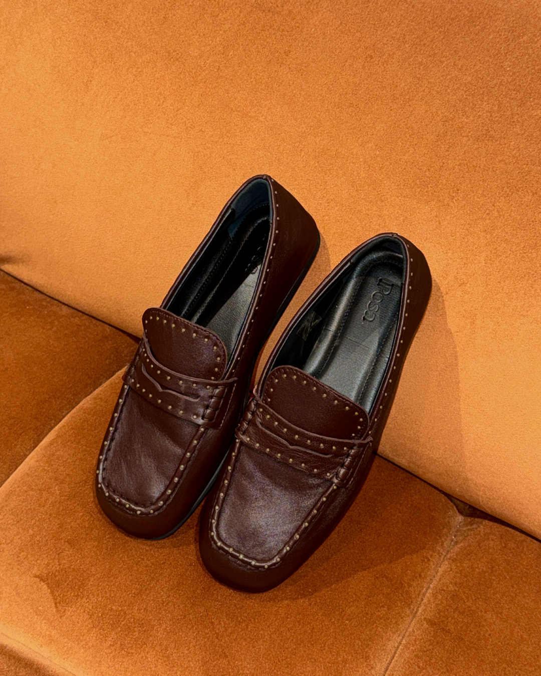 Bardot Loafer Studs – Burgundy