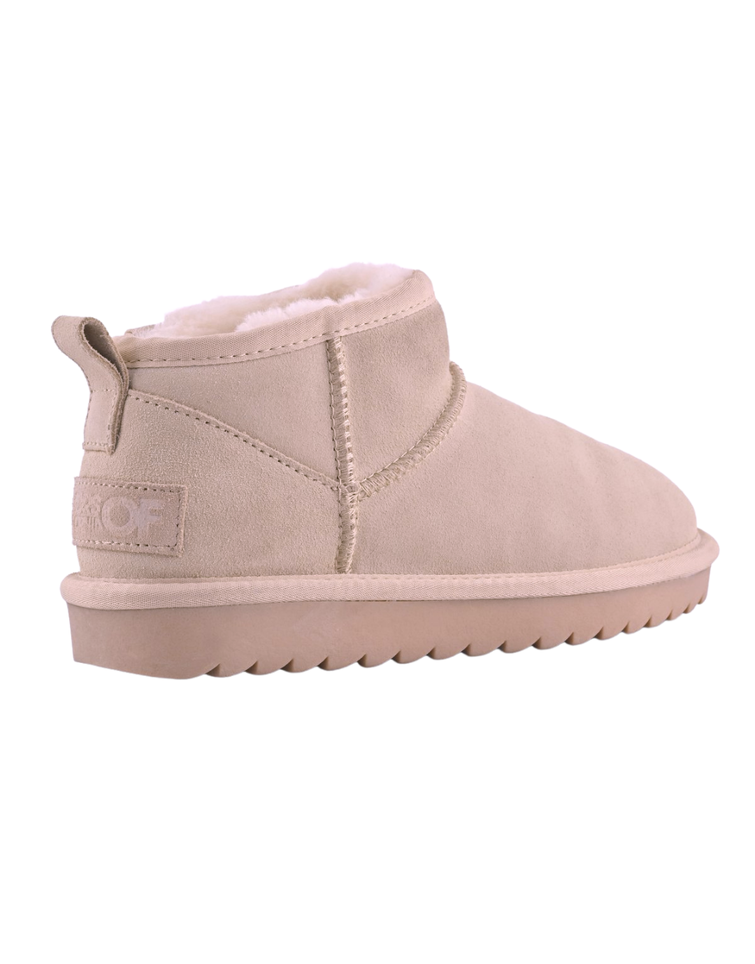Short Sheepskin Boot in Suede - Malva
