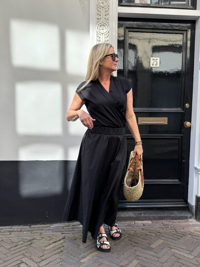 Poplin Black Look