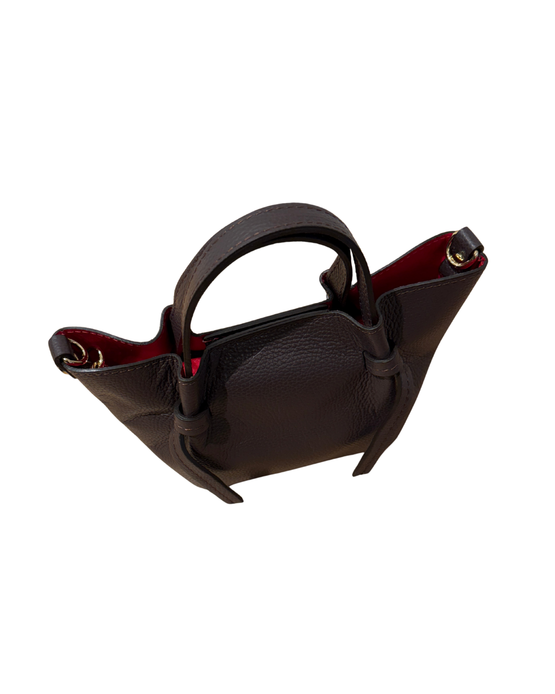 Leather Bag Small - Dark Brown