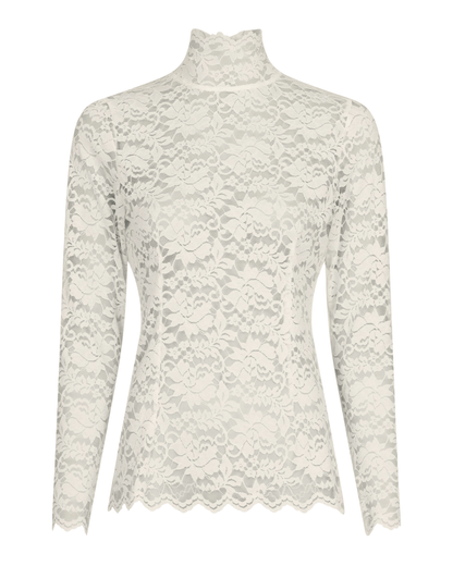 Liza Laceflower Blouse - Creme