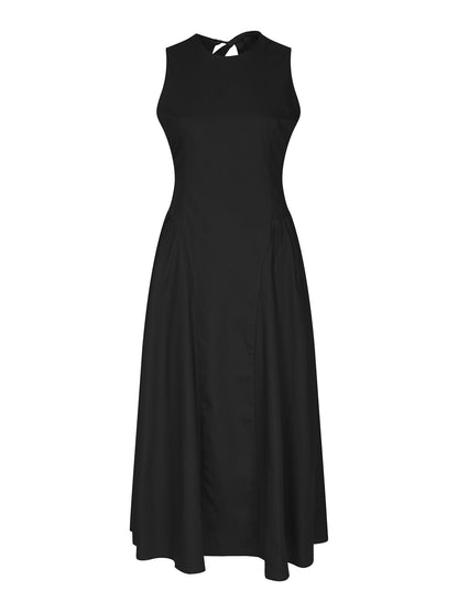 Zora Poplin Dress - Black