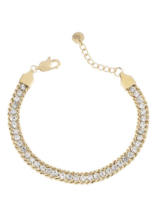 Vergulde Armband met Strass - Goud