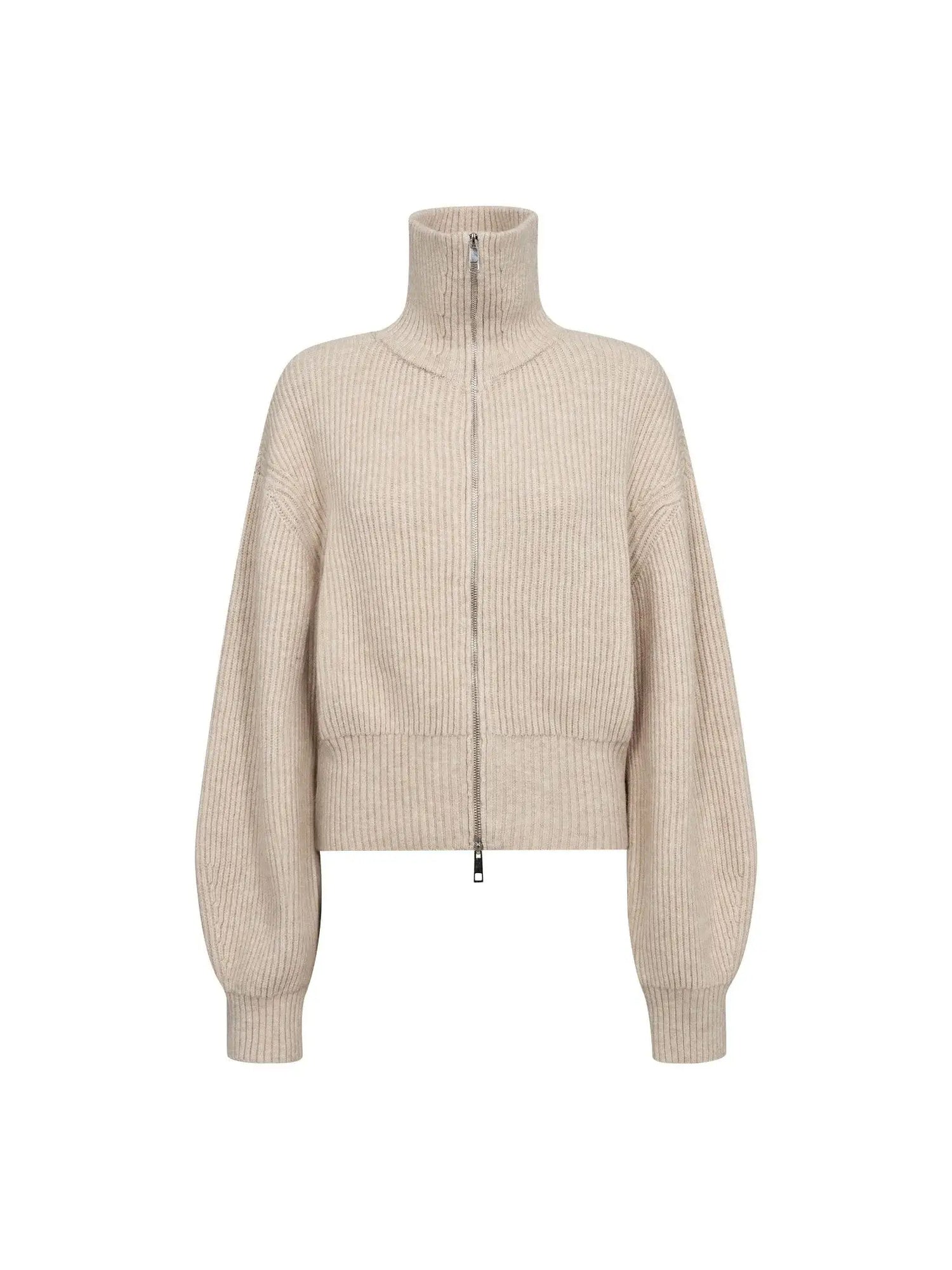 RowCC Zip Knit Weste – Creme