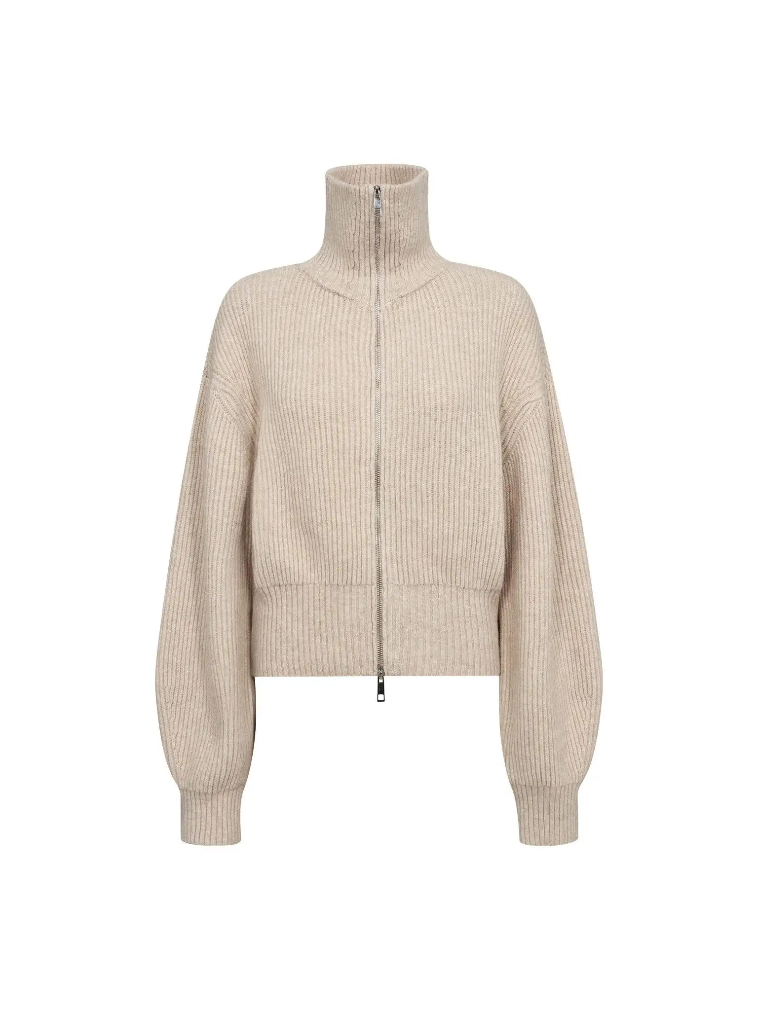RowCC Zip Knit Weste – Creme